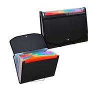iplusmile 2 pièces Organiseur de Fichiers PVC Pochette Extensible à Soufflets Multi Couches Porte Documents Portable pour Bureau Rangement des Documents et