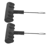 iplusmile 2 pièces Outil de Réparation Pneu Auto et Portable avec Système Insertion Rapide pour Types de Crevaisons
