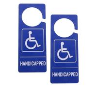iplusmile 2 Pièces Panneau de Stationnement Bleu pour Fauteuil Roulant Pvc Résistant à Eau pour Véhicules et Portes Signe de Parking Handicapé Facile à Accrocher