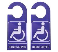 iplusmile 2 Pièces Panneau Handicapé en Pvc Bleu Étanche pour Parking Extérieur Identification Claire pour Conducteurs Handicapés et Places Réservées