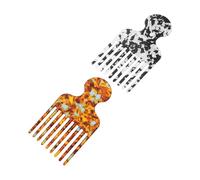 iplusmile 2 Pièces Peigne Afro Acétate pour Cheveux Bouclés et Tresses Démêlant pour Salon et Usage Outil de Coiffure Professionnel