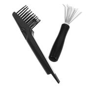 iplusmile 2 Pièces Peigne De Nettoyage Outil De Nettoyage De Brosse Outils De Nettoyage De Peigne Pour Brosse à Poils Nettoyer De Broussailles à Peigne Plumeau Noir Métal