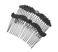 iplusmile 2 Pièces Peignes à Cheveux Mariée avec Noirs Accessoires Capillaires Élégants Décoration pour de Mariage
