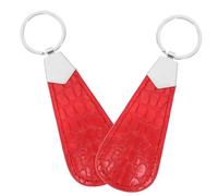 iplusmile 2 Pièces Petit Lève-chaussures Métallique Porte-clés Rouge | Anneau Intégré, Fer et Pu, Usage Mobile, Réduit les Flexions, pour Bureaux et Aînés