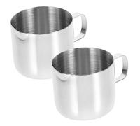 iplusmile 2 Pièces Pichet Acier Inoxydable pour Mousse de Lait et Sauce Tasse Mousseuse Multifonction pour Art et Assaisonnements