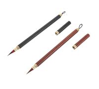 iplusmile 2 Pièces Pinceaux Calligraphie Chinoise Fine Pointe avec Capuchon Protège Pointes pour Calligraphie et Peinture Outil et Ergonomique pour Artistes et Débutants
