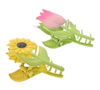 iplusmile 2 Pièces Pinces à Cheveux Tournesol et Tulipe en Alliage pour Femmes, Accessoires de Coiffure Chic et Stylés, Vie Quotidienne