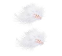 iplusmile 2 pièces Pinces Cheveux Plume Élégantes pour Filles Barrettes Mignonnes Décoratives Accessoires Coiffure Raffinés pour Pigtails et Côtés de Tête