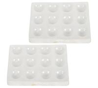 iplusmile 2 Pièces Plaques à Points en Porcelaine 12 Trous, Plaques de Réaction pour Cours de Chimie, Microplaques pour Expériences et Analyses Chimiques