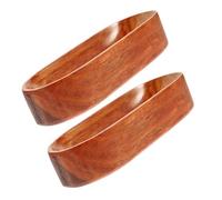 iplusmile 2 Pièces Plateau à Hors-d'œuvre Ovale Style Japonerie Rustique | Bords Arrondis et Relevés, Surface Polie à Grain , pour Snacks, Sushi et Cérémonie du Thé