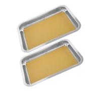 iplusmile 2 pièces Plateau de Dissection INOX Empilable avec Base Cire pour Kit Biologie Scolaire Sécurité Bord Lisse et Facile à Nettoyer pour Laboratoire et Enseignement