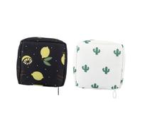iplusmile 2 pièces Pochette Étanche pour Serviettes Hygiéniques Grand Rangement Multifonction Design Mode Plantes Portable pour École Bureau Voyage