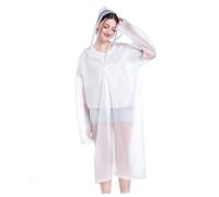 iplusmile 2 pièces Poncho Pluie Réutilisable Transparent EVA Imperméable avec Capuche et Manches Élastiques Vêtement Pluie Léger et Portable pour Adultes Hommes et Femmes Protection