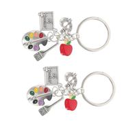 iplusmile 2 Pièces Porte Clé avec Palette et Pinceau Charms pour à Main et à pour Art Anniversaires et Occasions Spéciales