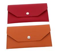 iplusmile 2 pièces Portefeuille Enveloppe Budget Réutilisable PU pour Homme et Femme Design Rectangulaire Allongé Porte-Cash et Cartes Pratique Gestion Facile des Finances Au Quotidien Lot