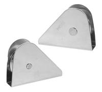 iplusmile 2 Pièces Poulie de Drapeau en Acier Inoxydable Argenté, Robuste et Portable, Capacité de Charge Élevée, Installation Facile pour Usage Extérieur en Zones Côtières