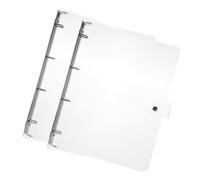 iplusmile 2 pièces Protège Bloc Notes Transparent Couverture Rechargeable Anneaux Étui et Portable pour Cahier Ligné Accessoire Pratique pour Étudiants et Bureau