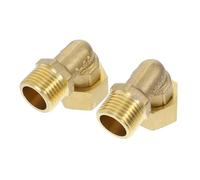 iplusmile 2 pièces Raccord Coudé Degrés Laiton Forgé Connecteur Fileté Intérieur pour Eau Air et Huile Accessoire Plomberie