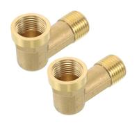 iplusmile 2 Pièces Raccord Coudé Laiton avec Double Filetage Externe Adaptateur Solide Laiton Renforcé Résistant Corrosion pour Tuyau de Jardin Connecteur et Facile à Installer