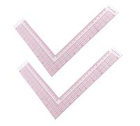 iplusmile 2 Pièces Règle de Couture Plastique avec Graduation Intégrée Équerre Transparente pour Tailleurs Outil Polyvalent pour Marquage et Prise de Mesures Précises des Patrons