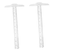 iplusmile 2 pièces Règle T Plastique Transparente Équerre de Dessin avec Graduations et Outil Précis pour Étudiants et Dessin Technique