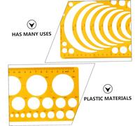 iplusmile 2 pièces Règles de Gabarit Géométrique Plastique Transparent Outil de Mesure Pratique et Modèle de Dessin pour Tracer Précis