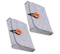 iplusmile 2 pièces Sac de Rangement pour Huiles Essentielles Flacons Feutre Non Tissé Étui de Voyage Portable et Léger Sac Organisateur Multi-Usage pour Huiles Aromatiques Lot de Gris