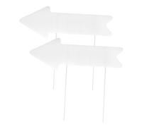 iplusmile 2 Pièces Signe de Cour Signes vides Signe de la Cour de Remise des diplômes Panneaux fléchés en Plein air Panneaux fléchés avec enjeux Plastique Blanche