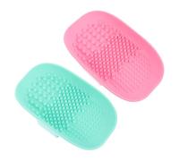 iplusmile 2 pièces Silicone Cosmetic Brush Cleaning Pads Reusable Soft Brush Scrubber Mats Maintenance And Travel Use