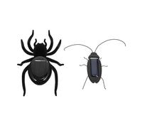 iplusmile 2 pièces Solaire Éducatif Araignée et Cafard Modèle Réaliste sans Batterie pour Garçon Fille Exploration Insecte Écologique et Ludique