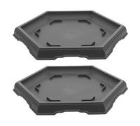 iplusmile 2 pièces Soucoupe pour Plantes Hexagonale Résistante Plateau Collecteur Eau pour Pots de Fleur Plateau Anti-dérapant pour Plantes Intérieur