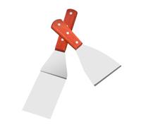 iplusmile 2 pièces Spatule de Cuisine Acier Inoxydable à Steak Antiadhésives Polyvalentes pour Barbecue Teppanyaki et Poêlage Outils Portables pour Retourner Viande et