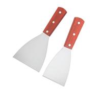 iplusmile 2 pièces Spatule Inox Angle Manche Résistante Chaleur Ustensile Cuisine Polyvalent pour Gril Cuisson et Pâtisserie Set Grand et Petit Outil pour Retourner Steaks et