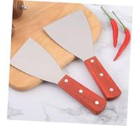 iplusmile 2 pièces Spatules de Cuisine Inox Ergonomiques avec Manche Set Grand et Petit Résistantes Chaleur pour Grillades et Hamburger Ustensiles Polyvalents Antiadhésifs
