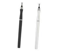 iplusmile 2 pièces Stylet Capacitif Double Tête Noir et Blanc pour Écran Tactile Smartphone et Tablette Stylo Décriture Abs sans Batterie Pointe Disque Transparente Haute Silencieuse