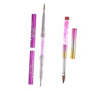 iplusmile 2 pièces Stylo Nail Art Double Embout pour Manucure DIY Pinceaux Détail Ongles Brosse Nail Polish Brush pour Petits Ongles et Lot de Durable et Confortable Usage Salon et Maison