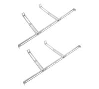 iplusmile 2 Pièces Support Ajustable en Acier Inoxydable pour Unité Extérieure de Climatisation Plateau de Drainage, Installation Facile et Ambiance Estivale pour Appartements en Béton