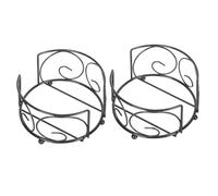 iplusmile 2 pièces Support Fer pour Dessous de Organiseur de Bureau Robuste pour Rangement Compact Étagère Métallique Simple et Élégante pour Maison Cuisine Salon et Bureau