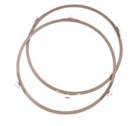 iplusmile 2 Pièces Support Tournant Micro Ondes Anneau Rotatif Roues Support Plaque Micro Ondes Plastique Accessoire Cuisson pour Four Standard Facile à Installer et Nettoyer