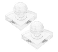 iplusmile 2 Pièces Tampon de Pressage pour Fard à Paupières en Cristal, Outil Compacteur de Maquillage Diy, pour Poudres Pressées, Eyeliner, Réparation de Poudres Pressées Cassées
