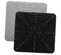 iplusmile 2 pièces Tapis de Nidification Silicone pour Poules Lot de Noir Gris Protection des Œufs Dérapant Réutilisable Confortable et Durable pour Coopératives Avicoles