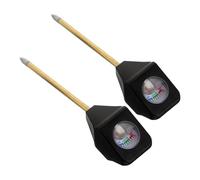 iplusmile 2 Pièces Testeur D'humidité Sol Portable Noir, Appareil de Mesure Mini pour Jardinage Intérieur, Sonde Unique en Plastique et Métal de 14,5cm Compatible Racines et Plantes