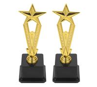 iplusmile 2 Pièces Trophées Étoile Garçon Fille Mini Or pour Compétitions Scolaires Danse Chant Sport Souvenir Participation