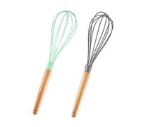 iplusmile 2 pièces Œufs Manuel Acier Inoxydable avec Manche Antidérapant Batteur Mélangeur de Cuisine et Pratique Suspension pour Cuisson Pâtisserie