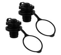 iplusmile 2 Pièces Valve à Air pour Kayak Gonflable à Vis 24mm, PVC Noir | Inflation et Déflation Efficaces, Joint Étanche, Format Léger et Compact, pour Bateaux Gonflables et Paddle Board