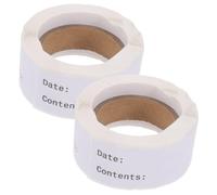 iplusmile 2 rouleaux Étiquettes Congélation Autocollantes Blanches Étiquettes Vierges à Écrire pour Marquage Alimentaire et Organisation Cuisine
