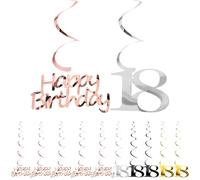 iplusmile 2 Set Décorations Suspendues, Pendentif Tourbillon Suspendu 18e Anniversaire, PVC, Facile à Installer, Réutilisable, pour Fête d'anniversaire