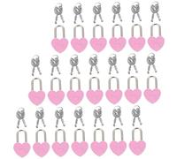 iplusmile 20 ensembles Lot de Mini Cadenas Cœur avec Clés Petit Cadenas Sécurisé pour à Dos Valise Boîte à et Journal Serrure Compacte et Robuste pour Cadeau Romantique