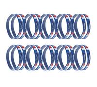 iplusmile 20 Pièces Bracelet en Silicone Imprimé Drapeau National pour Poignet, Design Sûr et Lisse, Polyvalent, pour Célébrations D'événements et Déplacements Quotidiens
