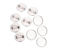 iplusmile 20 pièces Broches à Épingles Acier Inoxydable Supports Ronds pour Fabrication de Broches DIY Bases Solides et Durables pour Accessoires Personnalisables